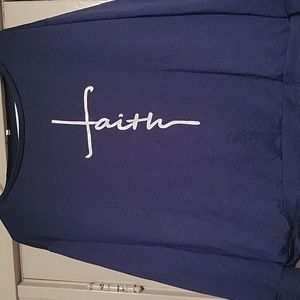 Faith cross long sleeve top